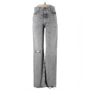 Women's Gray Distressed Jeans